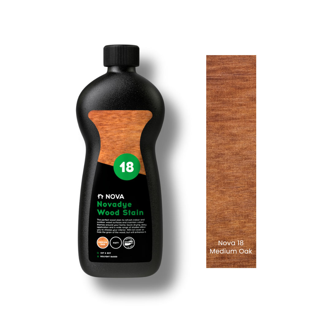 Nova 18 Novadye Woodstain - Medium Oak 500ml