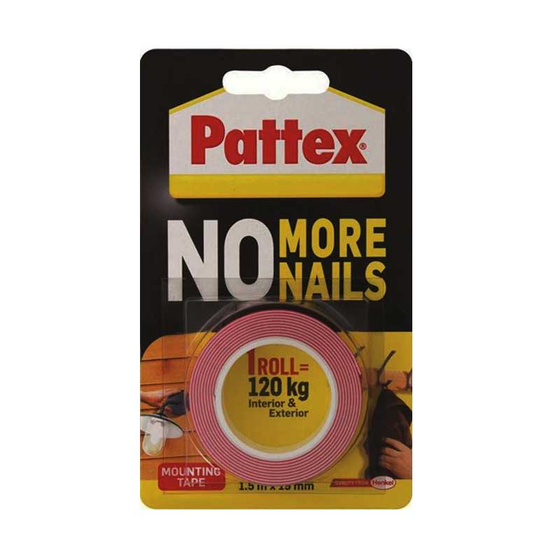 PATTEX No More Nails Adhesive Mounting Tape 120kg Interior/Exterior