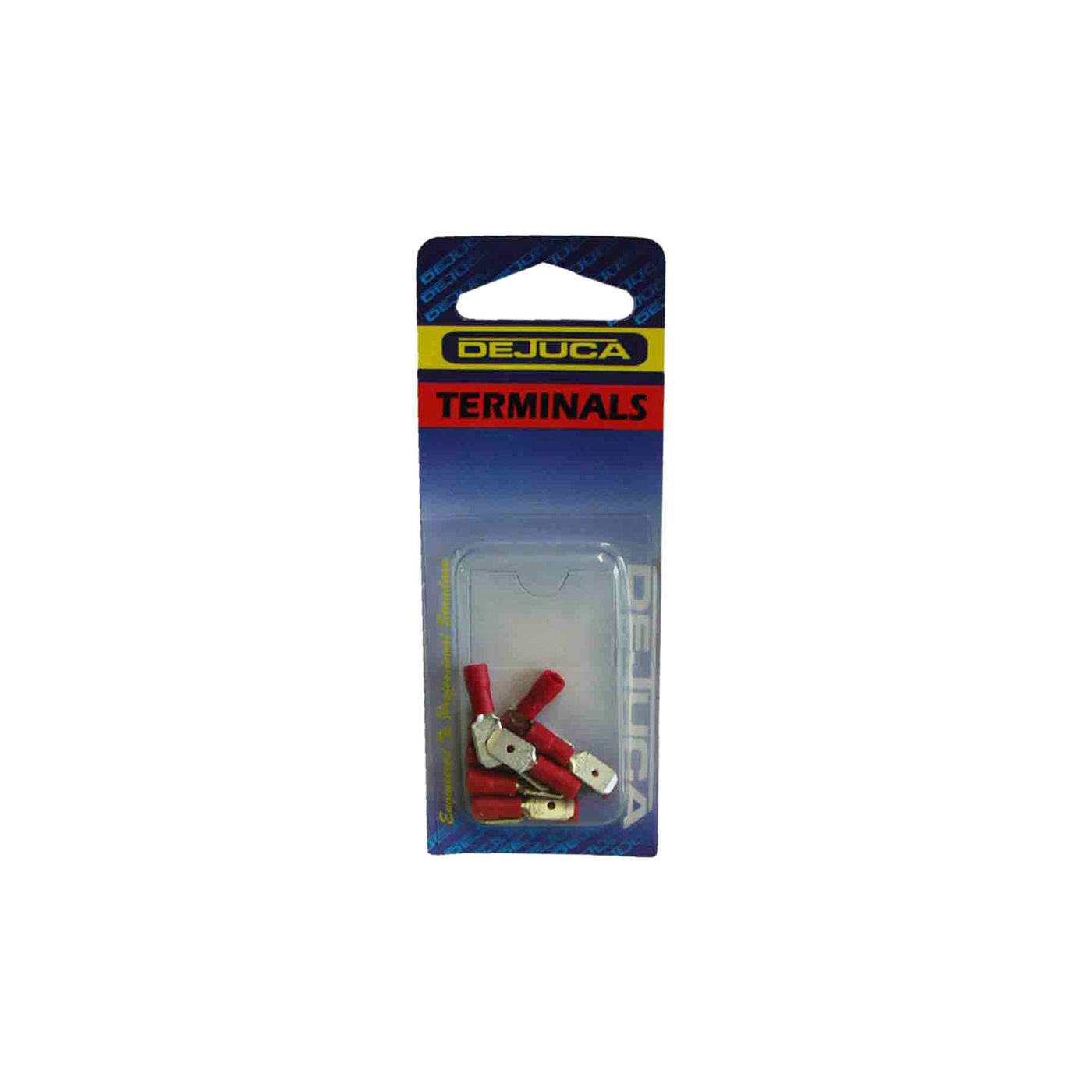 Dejuca - Terminal - Disconnect - Red - Male - 6.4mm - 10/Card - 6 Pack