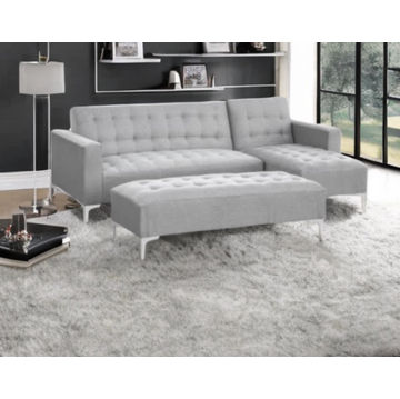 IG Furn- Lily Upholstery Corner Sleeper Couch Grey