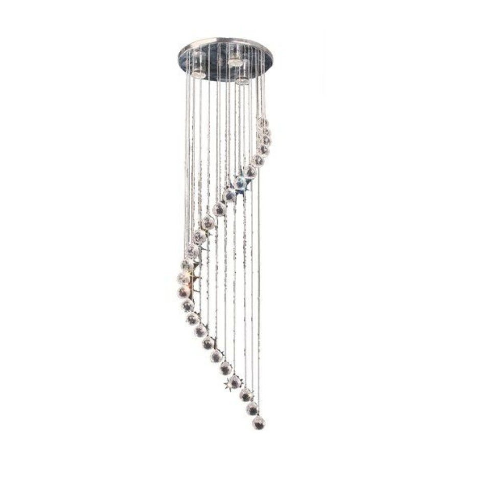 Chrome Pendant with Crystals     3 x 50W GU10