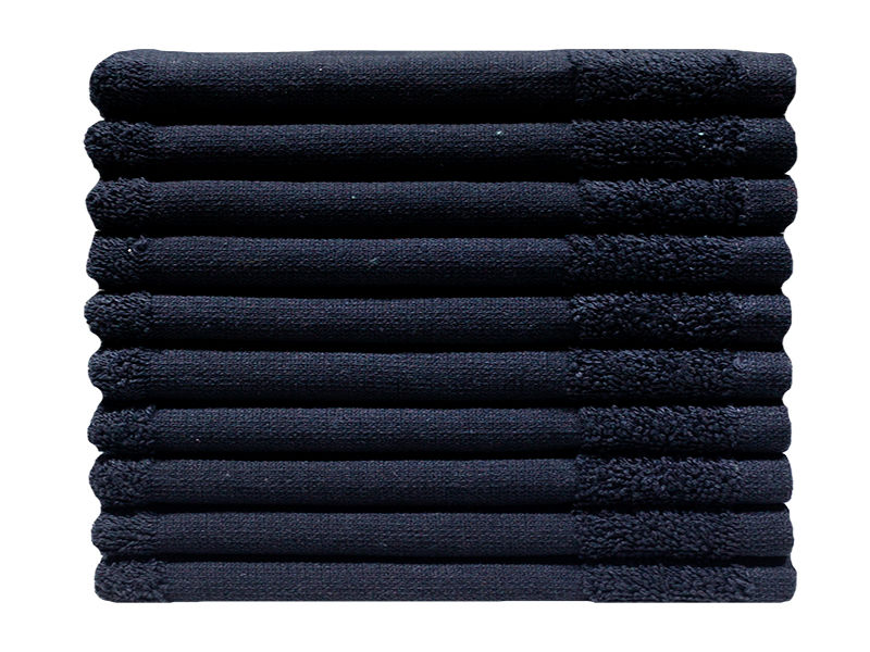 Bunty's Golf Terry Towel 380GSM - 030x050cms - Jet Black (10pc Pack)