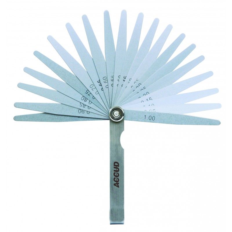 Accud - Feeler Gauge Length 100mm (0.05-1.00mm) 13 Piece - 2 Pack