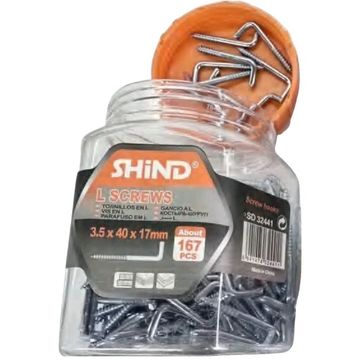 Shind L Screws 3.5x40x17mm About 167Piece Pack