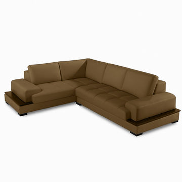 Chanel L Shape Corner Sofa -PU Sandy Brown