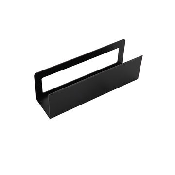 Wall Mounted Bathroom Organiser with Towel Rack Black SC-300