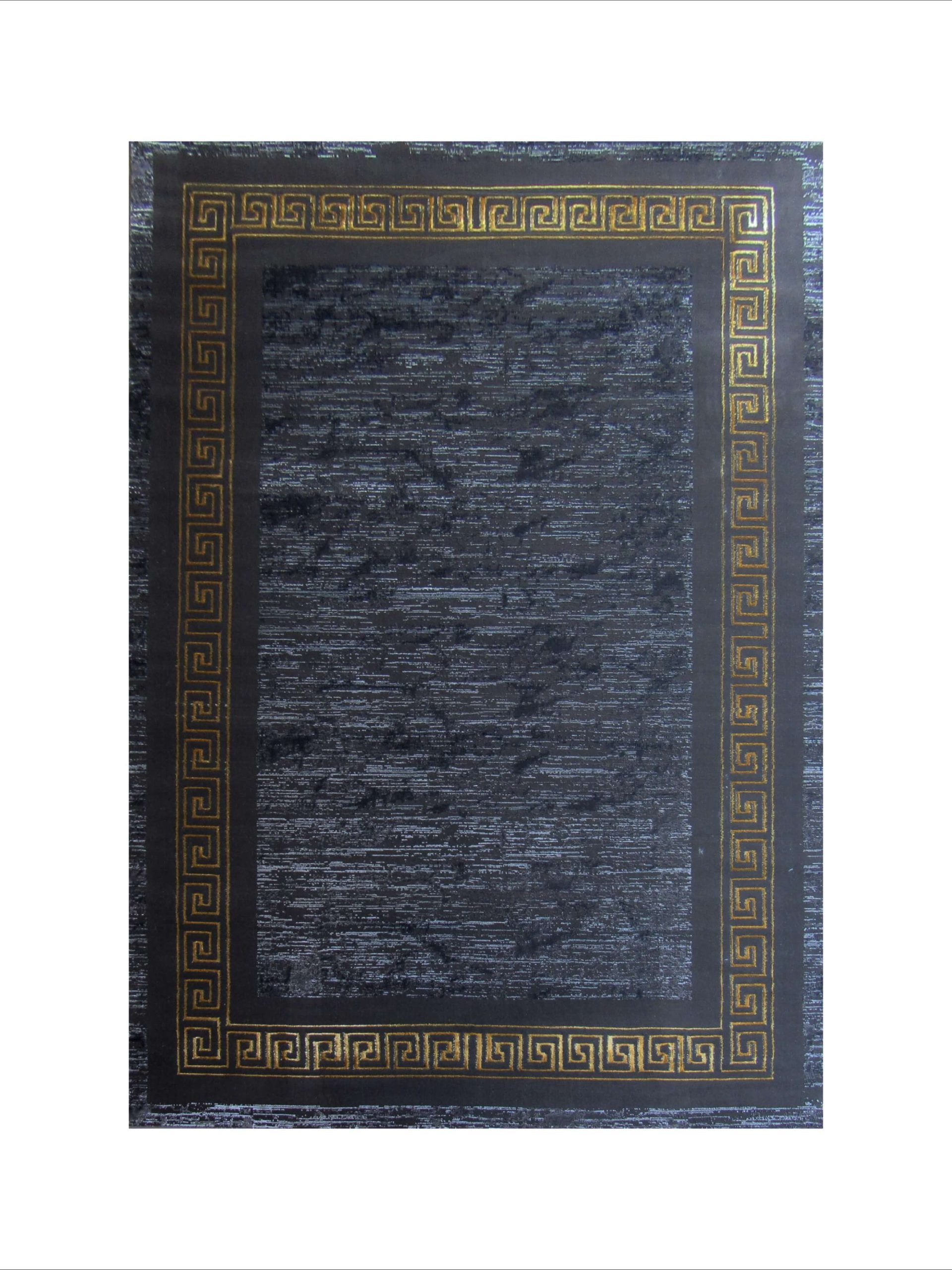 BK Carpets & Rugs –  Modern   Indoor Rug – Black, Grey & Gold - 2 X 2,9m