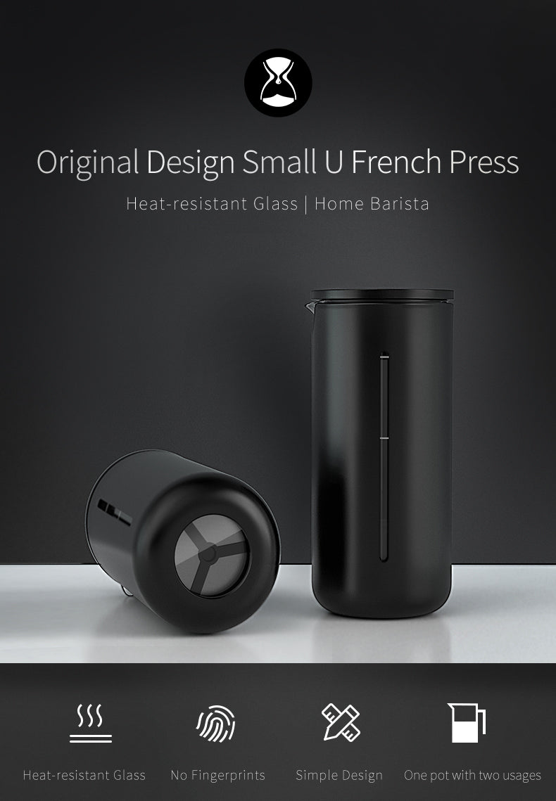 TIMEMORE Small U French Press Plunger (2-3 cup) Black