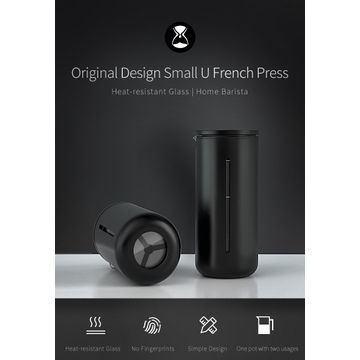 TIMEMORE Small U French Press Plunger (2-3 cup) Black
