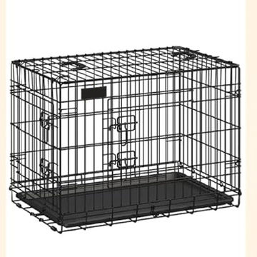 XXL COMFORT CRATE - METAL DOG CAGE WITH TRAY & DOUBLE DOOR ACCESS