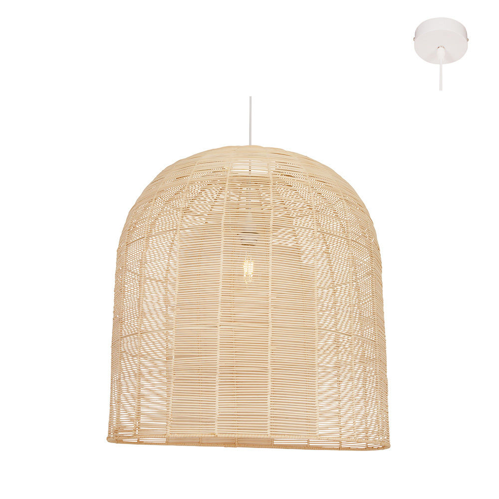 Tesse 630 - Pendant - E27 1x60w - Nature Woven Rattan