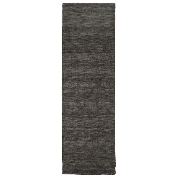Luna Contemporary Solid Colour Charcoal Runner