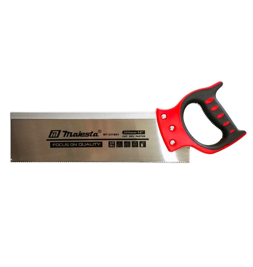 Majesta 350mm Back Saw Poly Handle with Rubber Grip