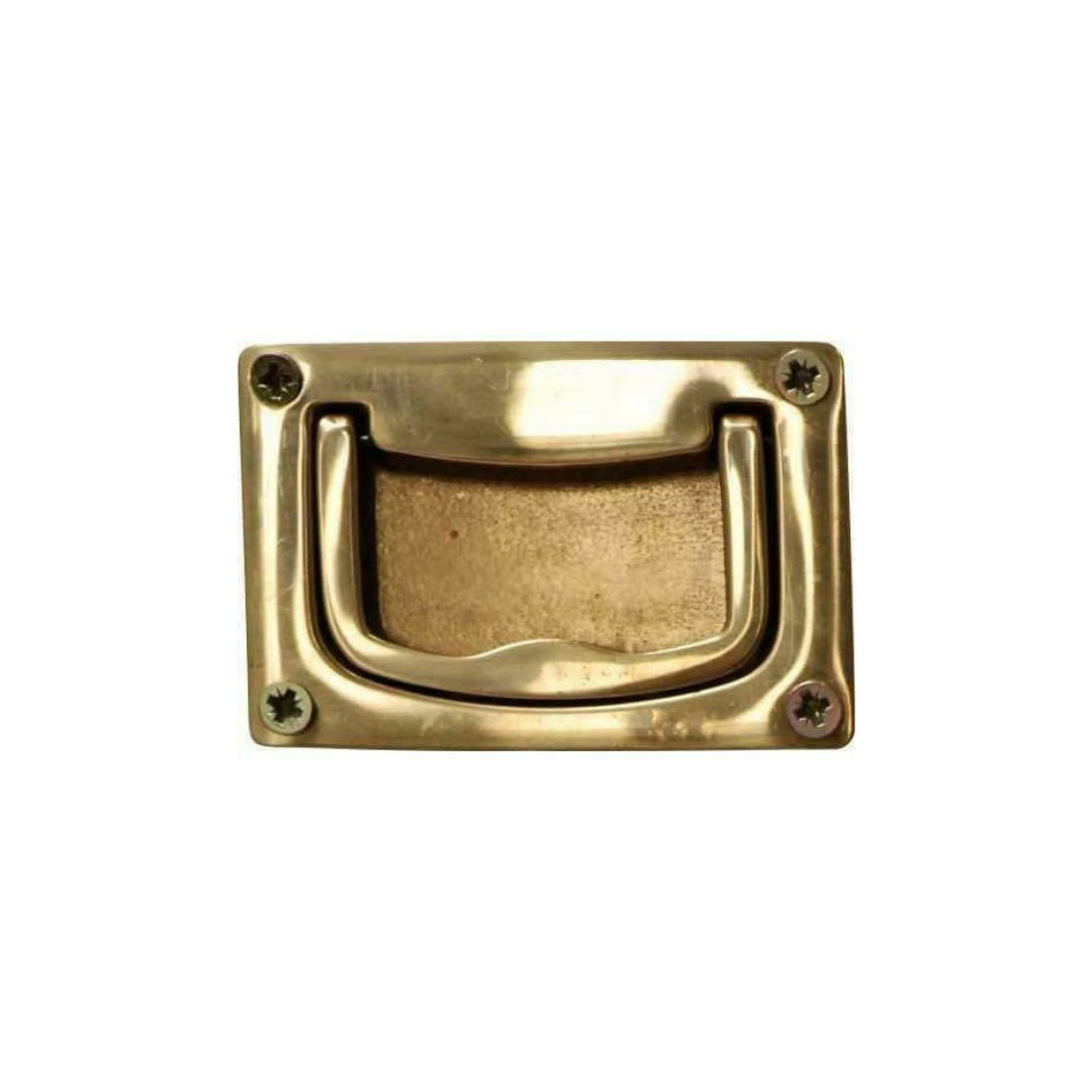 Solid brass flush ring handle 75mmx50mm