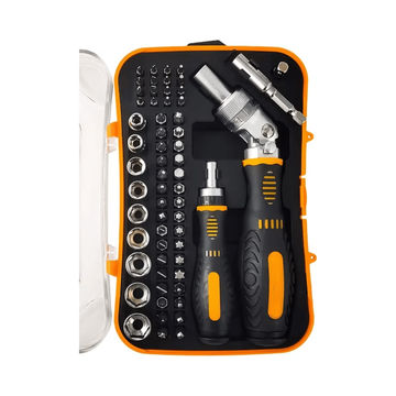 61pcs Socket Screwdriver Bit Set With Rotatable Ratchet Handle and Storage Case