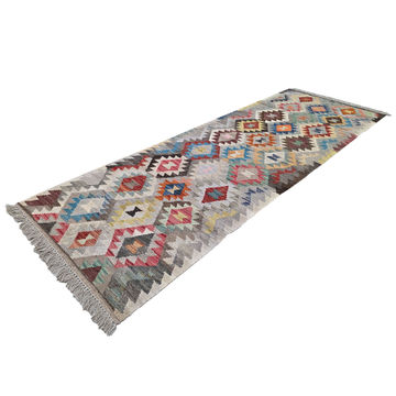 Afghan Handwoven Choubi Kilim Runner - 245 x 83 CM