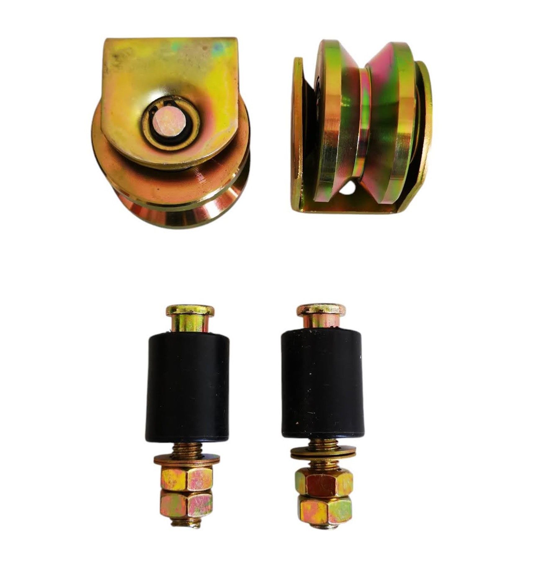 Gate Wheel Kit (60mm) with Guides 2 Wheel 2 Guides 600kg - V Profile