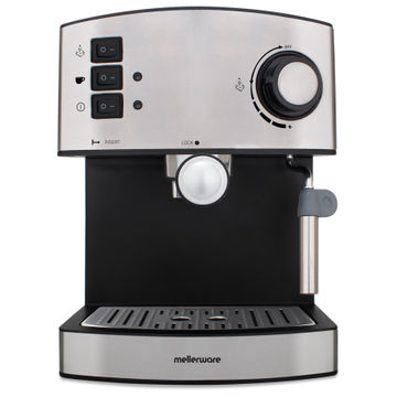 Mellerware Coffee Maker Espresso Stainless Steel Brushed 15Bar 850W "Trento"