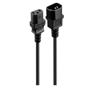 Volkano Presto series Power Cable 3 pin IEC extension 1.8m, 10A - black