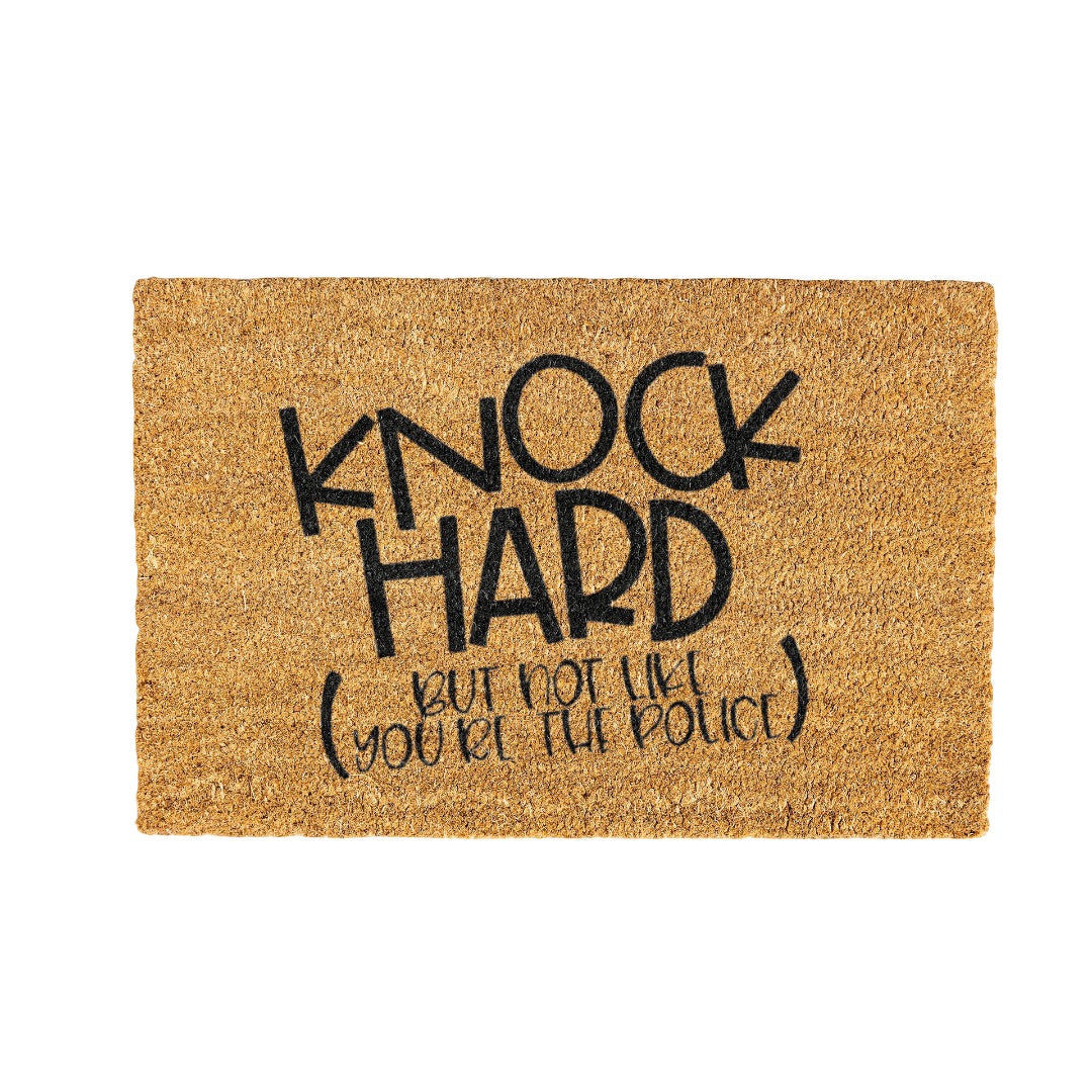 Knock Hard Coir Doormat Design 700 x 400 mm