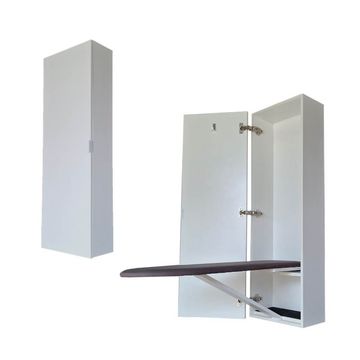 Wall Mounted Folding Ironing Board With Cupboard - Large