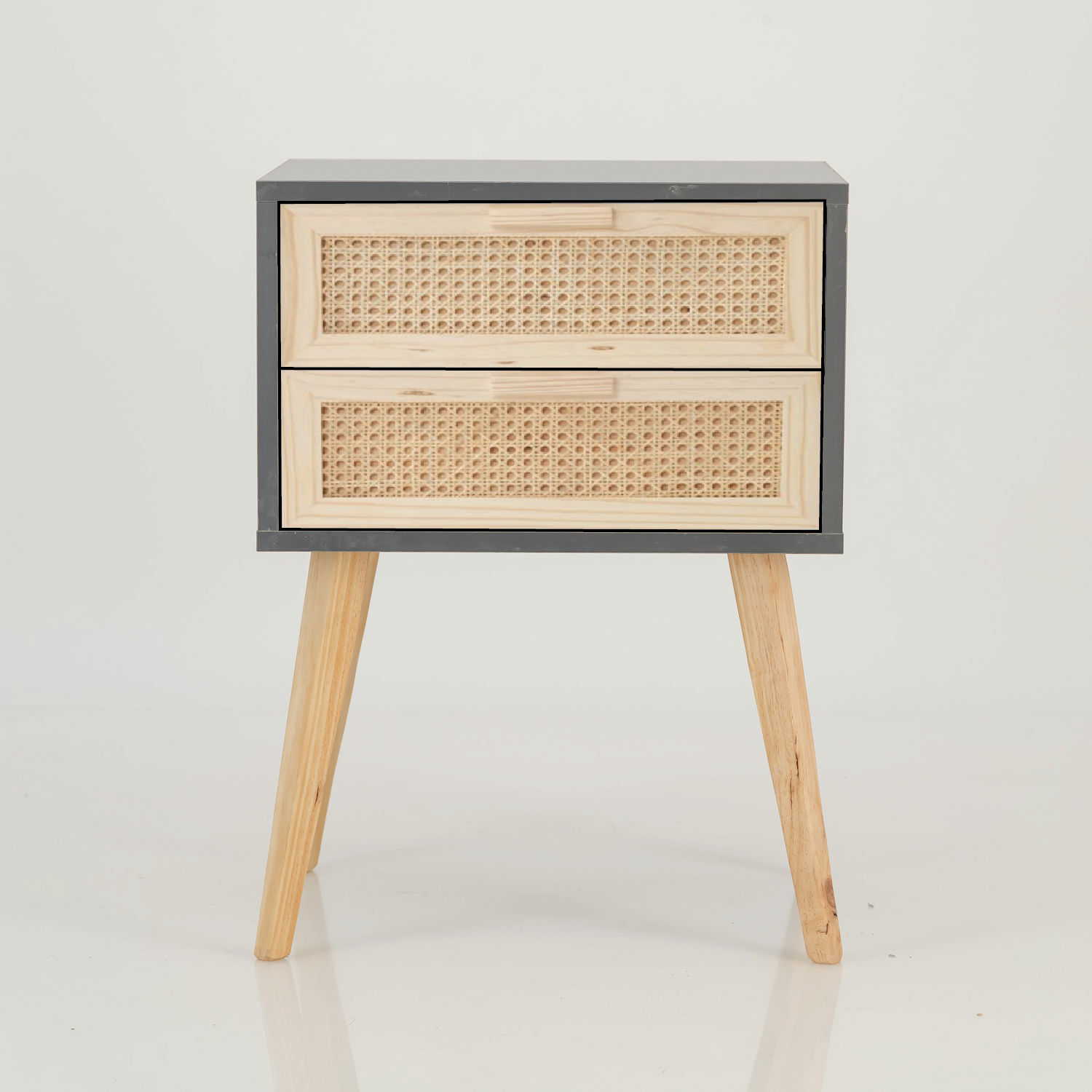 Romeo 2 Drawer Pedestal - Grey
