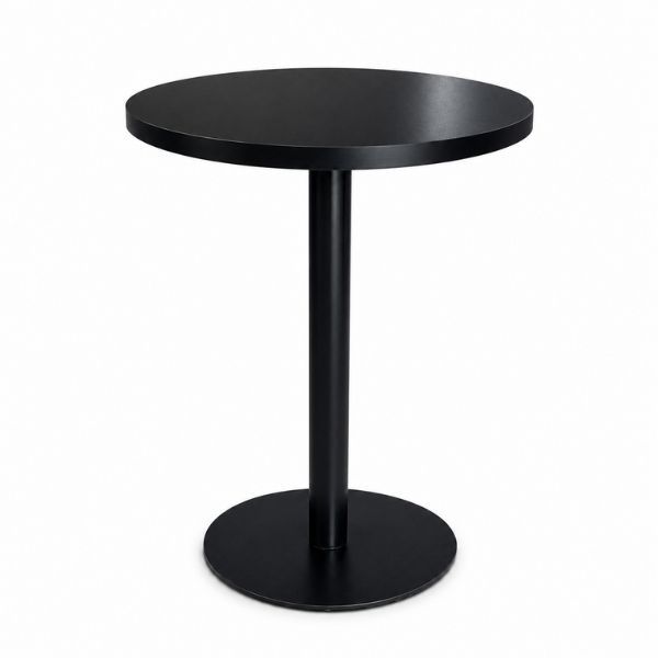 Milo Black Round Bar Table, 74cm