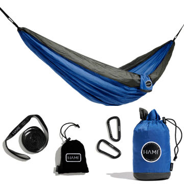 HAMI Lagoon - Double Portable Hammock made from 100% Recycled Materials