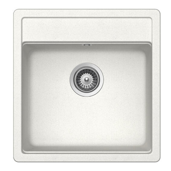 Frasa Kitchen Sink Rezulta Single Bowl Quartz Resin Composite White L44Cm X W43Cm