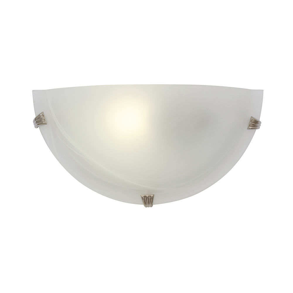 Eurolux - Alabaster - Wall Light 300mm - Satin Chrome