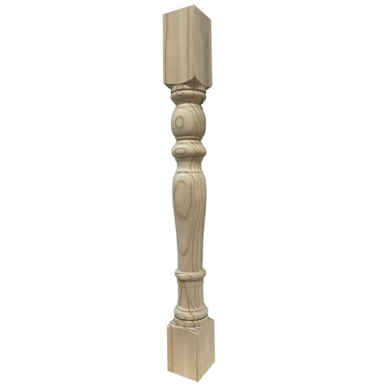 Wooden kitchen table leg cape medium H880x90x90mm woodturner
