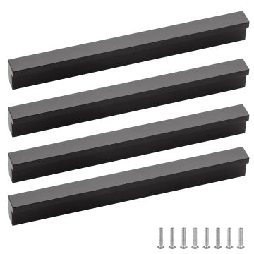 Pack of 4 Streamline Cabinet Handles Drawer Pulls - 20.5cm Black
