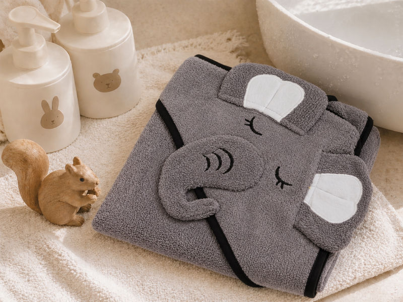 Baby Hooded Towel - Asset 015 - 090x090cms - 380GSM