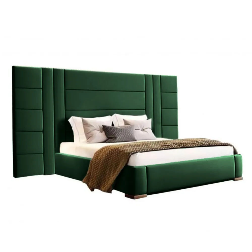 Luxury Headboard & Base Queen - Emerald Green 152cm Base & 240cm Headboard