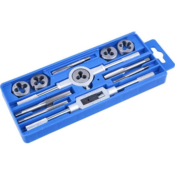 12Pc Ws Tap & Die Set - Plastic Case