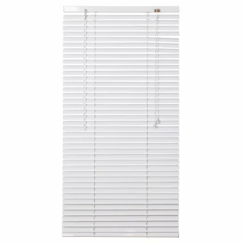 25mm Aluminium Venetian Blind – White, 47cm x 90cm