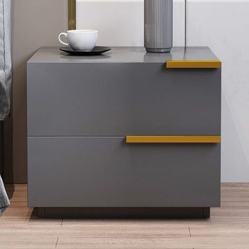 ZHi Elegant Storm Grey with a Touch of Gold Pedestal