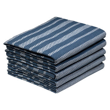 Bunty's Kitchen Towel - Design 2345 - 042x072cms - (05 Pc Pack) - Stripes - Lyons Blue