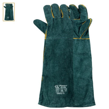 Green Lined Premium Welders Glove - Elbow