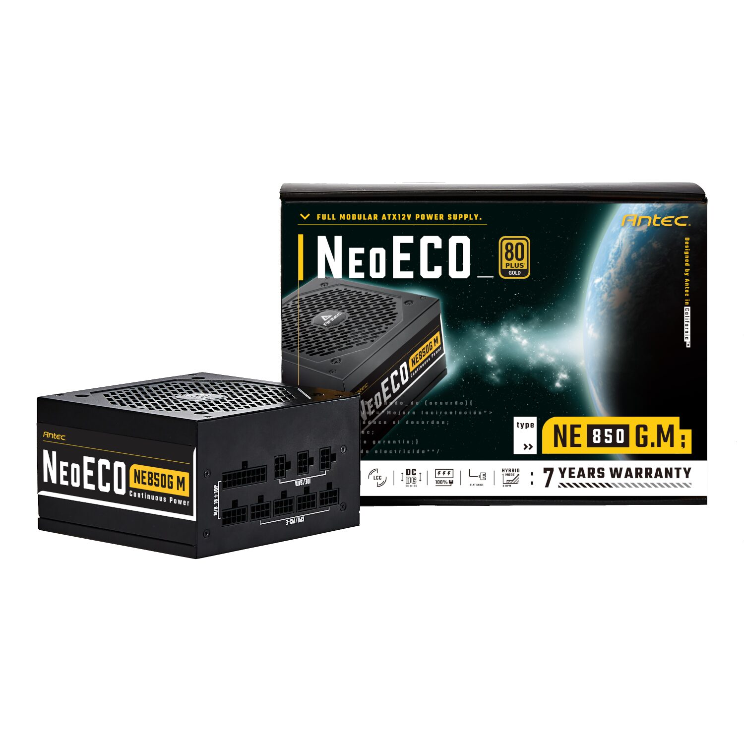 Antec NeoECO Gold Modular 850W Power Supply Unit (80 PLUSÂ® Gold, PCIe 5.0 Ready, Full Modular)