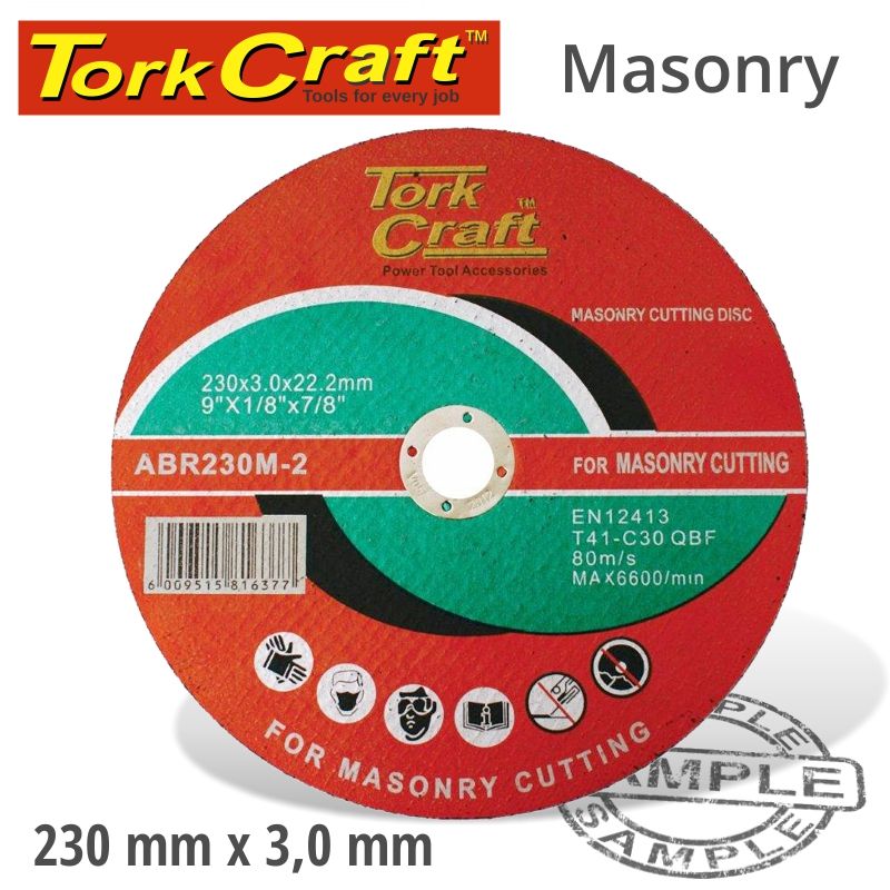 Cutting Disc Masonry 230x3.0x22.22mm - 12 Pack