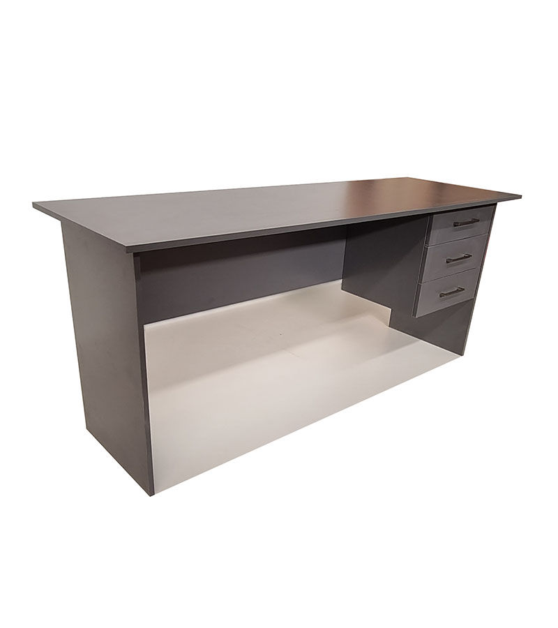 London 3 Drawer Desk 180cm - Storm Grey