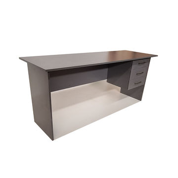 London 3 Drawer Desk 180cm - Storm Grey