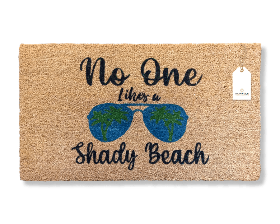 Matnifique Coir Design Doormat - Shady Beach 700 x 400 x 14mm