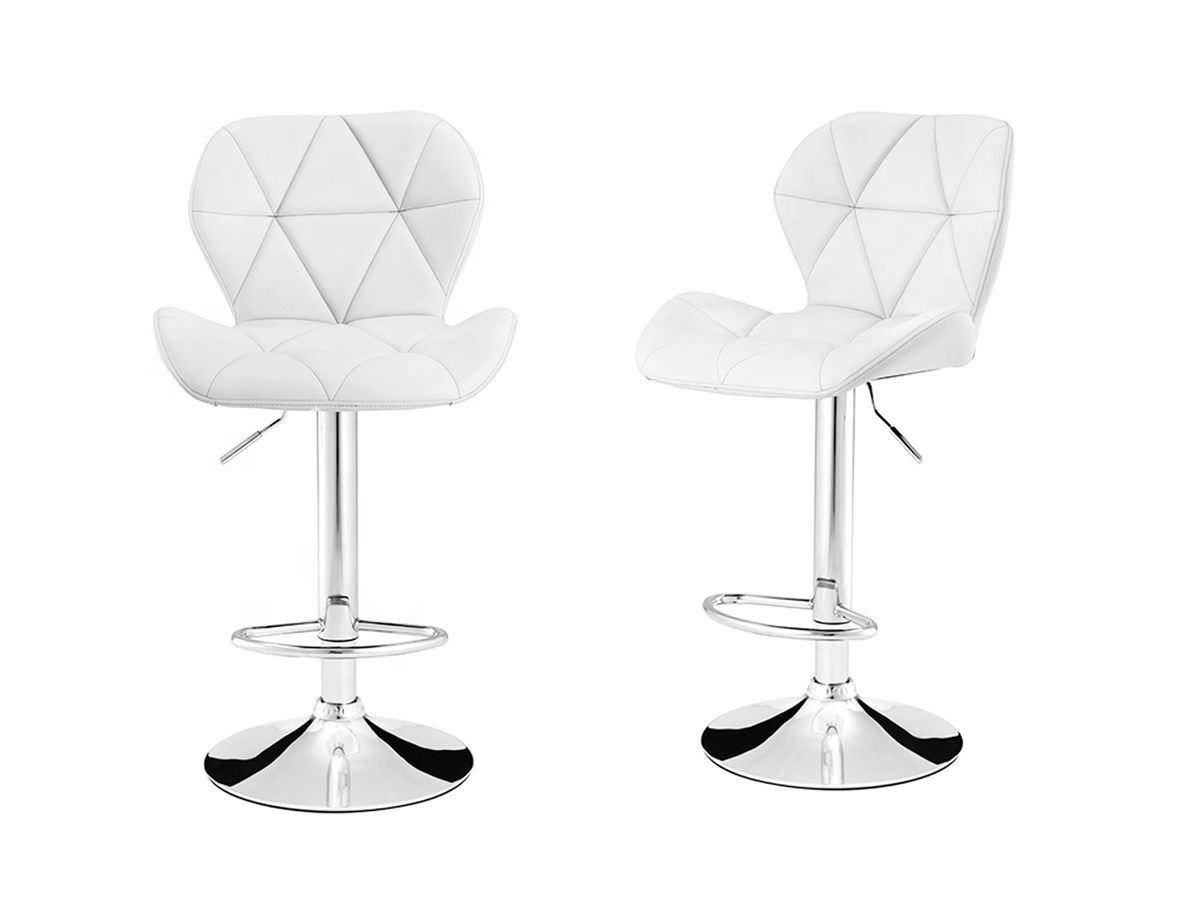 Bar Stool / Kitchen Chair Set of 2 CR 177 - White