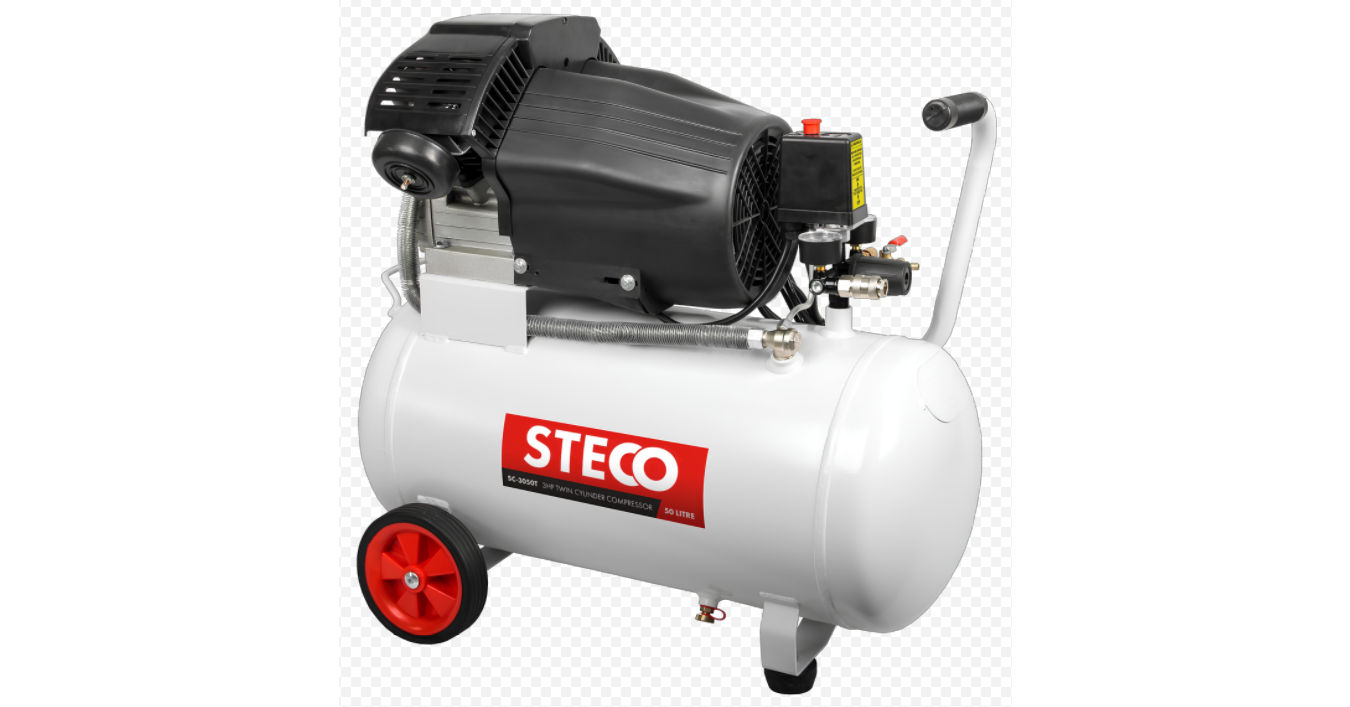 STECO 5OL TWIN VALVE AIR COMPRESSOR 3HP
