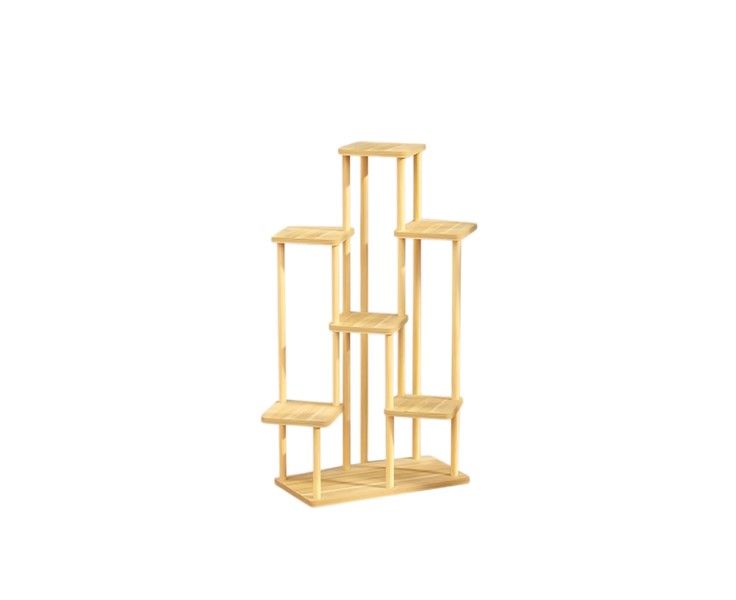 7 Tier Indoor Plant Stand Brown