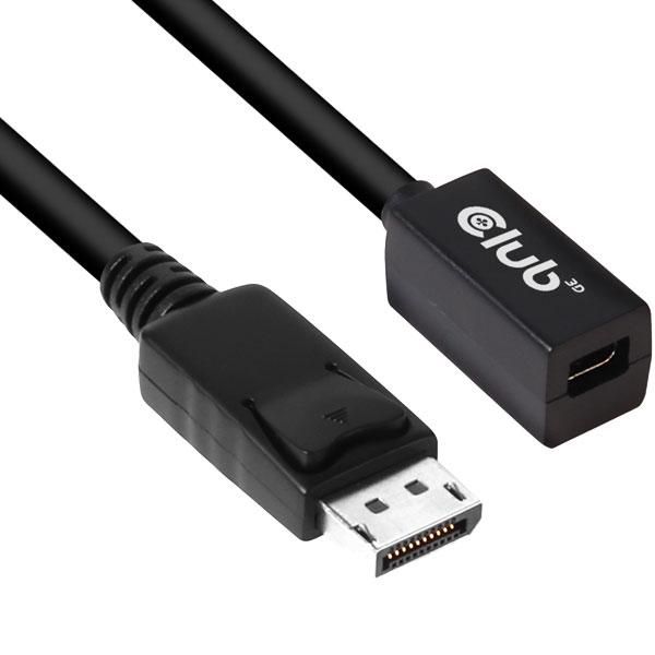 Club3D 1M Mini Displayport Female To Displayport Male Extension Cable (Cac-1120)