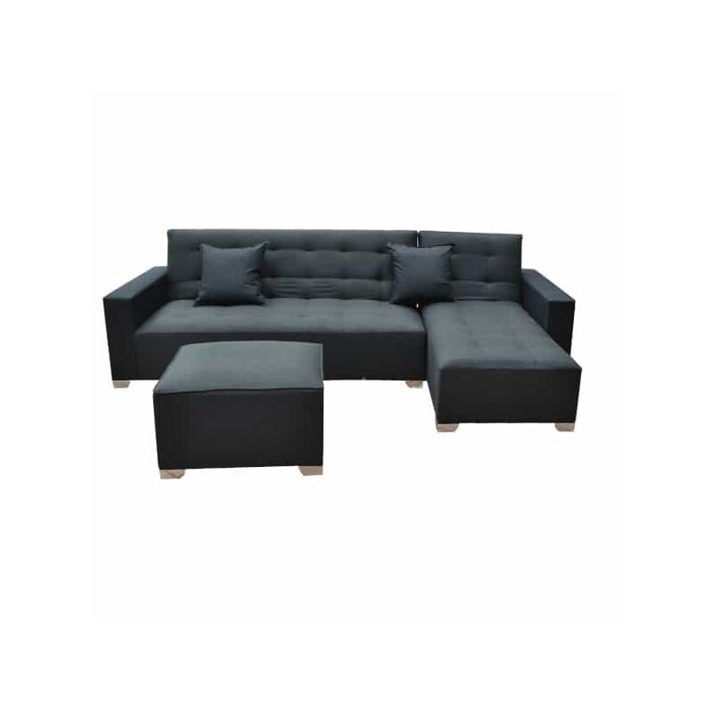 L shaped sleeper that converts into sleeper couch – Black tapestry