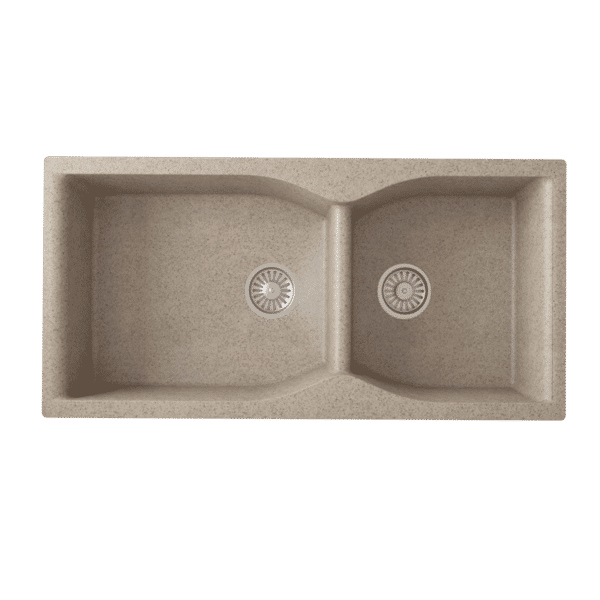 Rejoice Quartz Kitchen Sink Saffron Granite Double Bowl